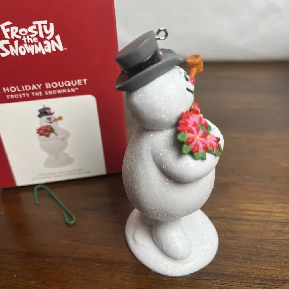 2021 Hallmark Keepsake Ornament Frosty The Snowman A Holiday Bouquet Floral Cute